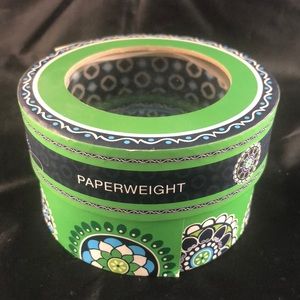 Vintage Very Bradley Retired Green Cupcakes Paperweight